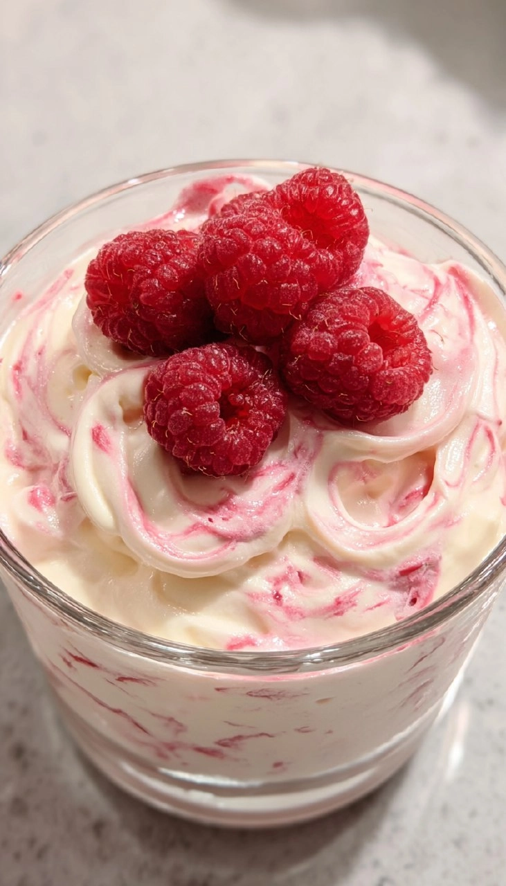 White Chocolate Raspberry Mousse