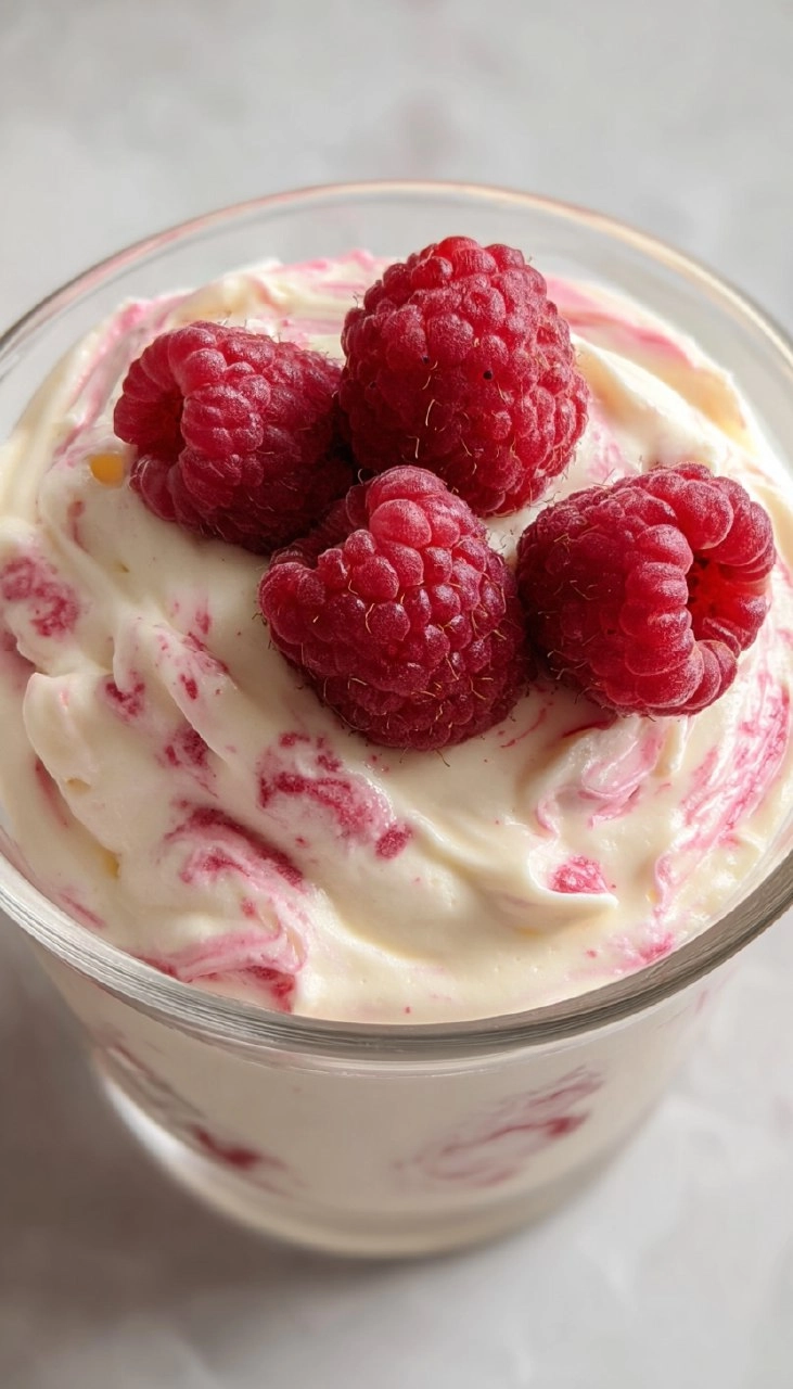 White Chocolate Raspberry Mousse