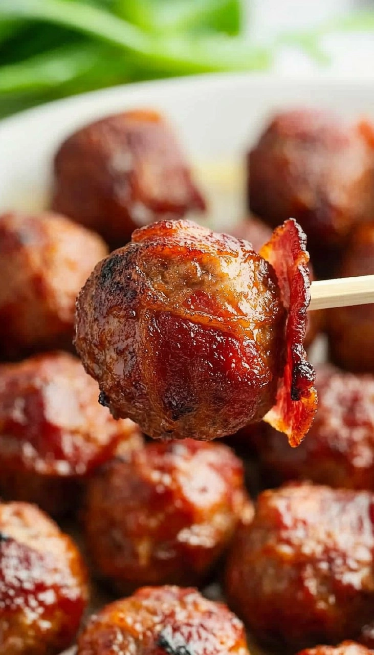 Bacon Wrapped Meatballs