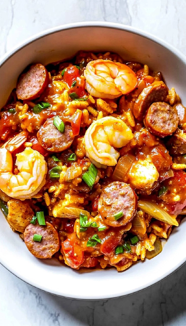 Chicken, Shrimp, and Sausage Jambalaya