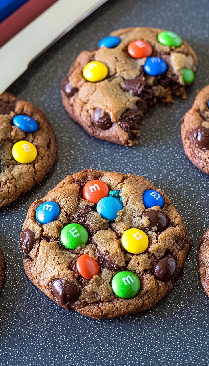 Chocolate M&M Cookies