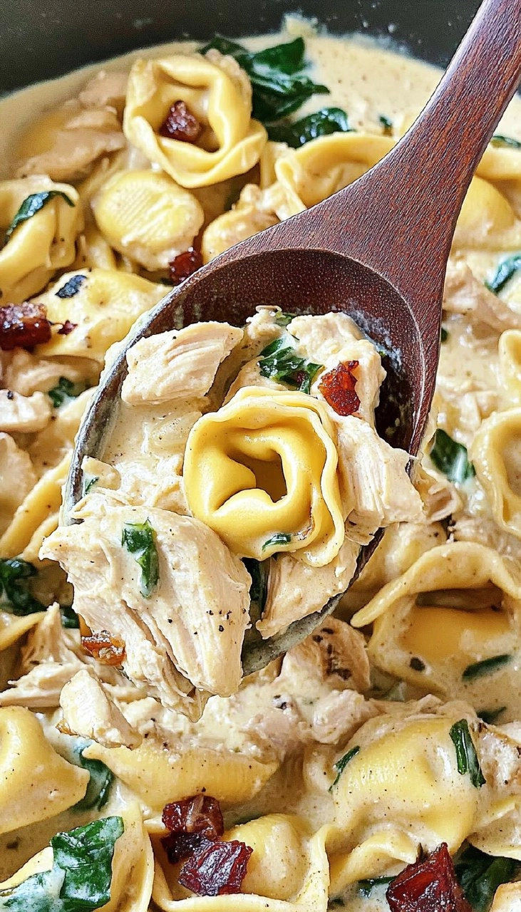 One-Pan Creamy Chicken & Tortellini