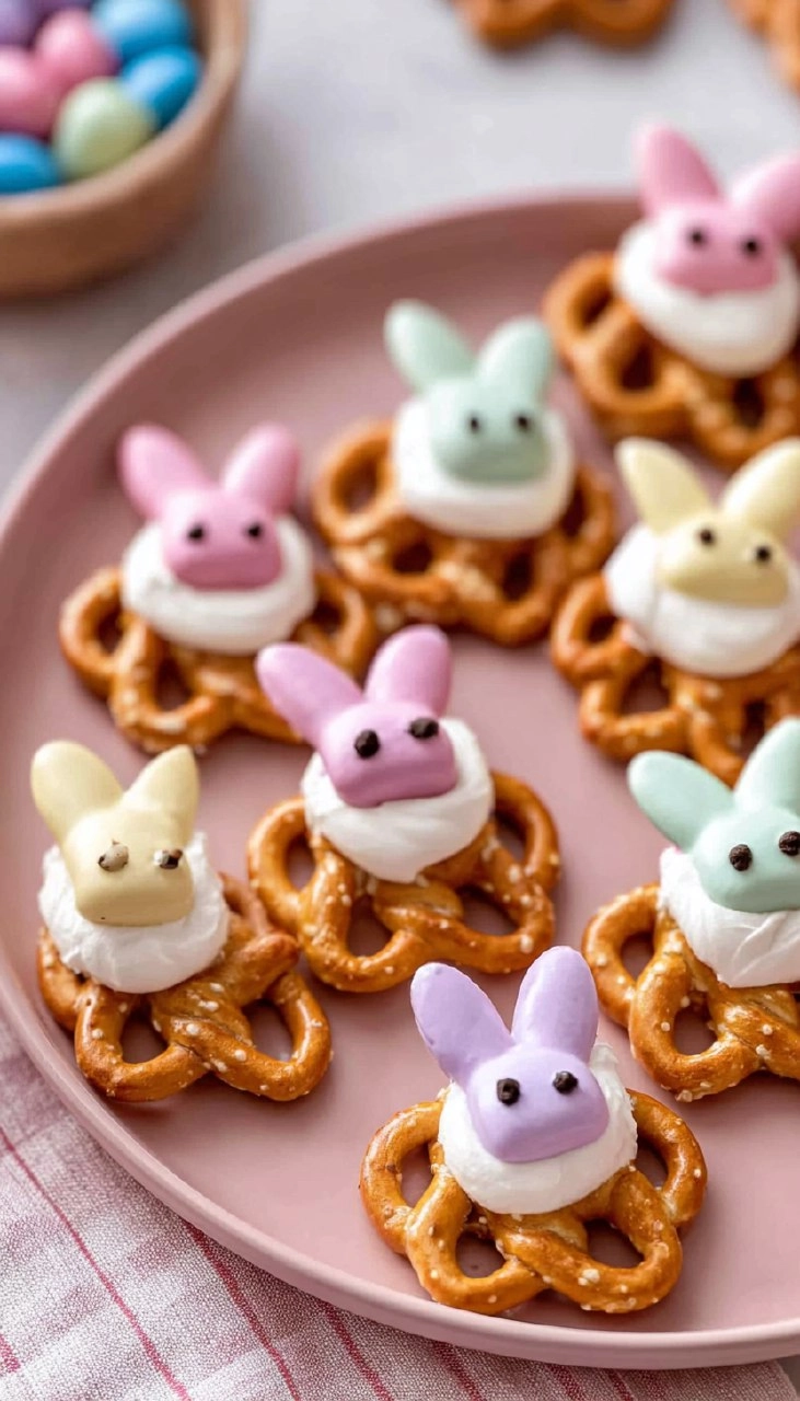 Adorable Bunny Pretzels