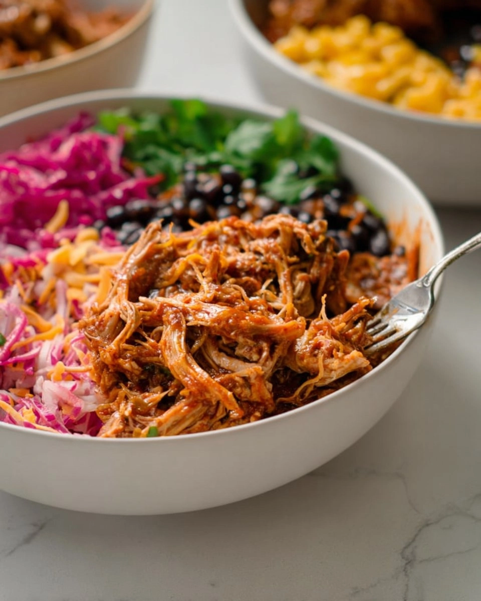 Crockpot BBQ Pulled Pork Bowls
