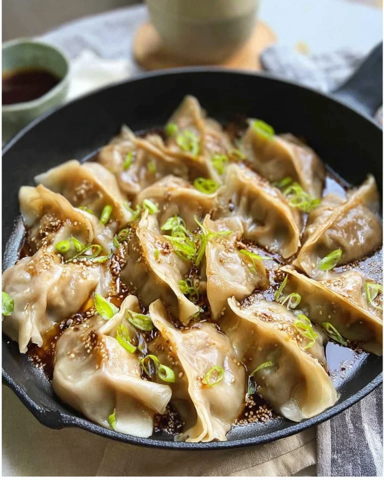 One-Skillet-Asian-Pork-Dumplings-Recipe
