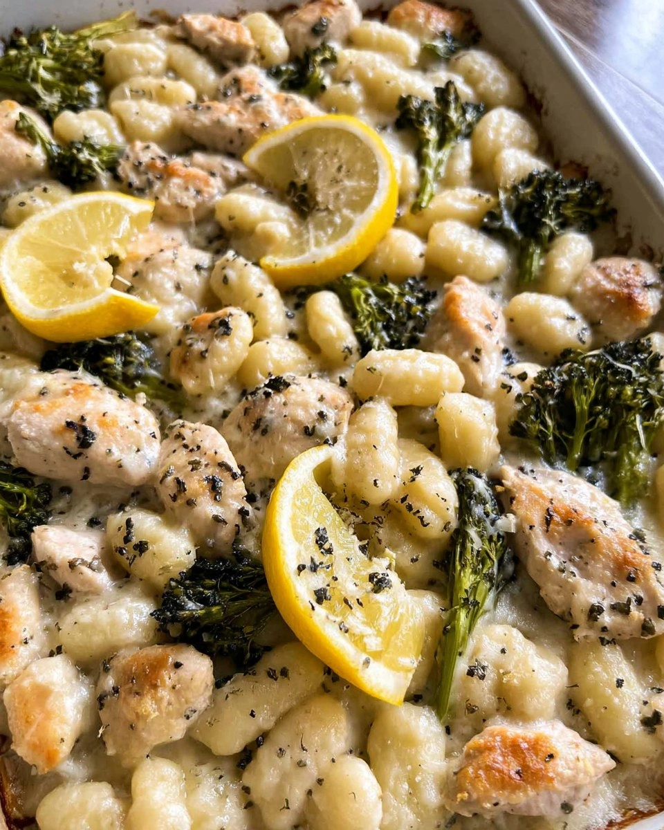 Sheet Pan Lemon Chicken Gnocchi Bake