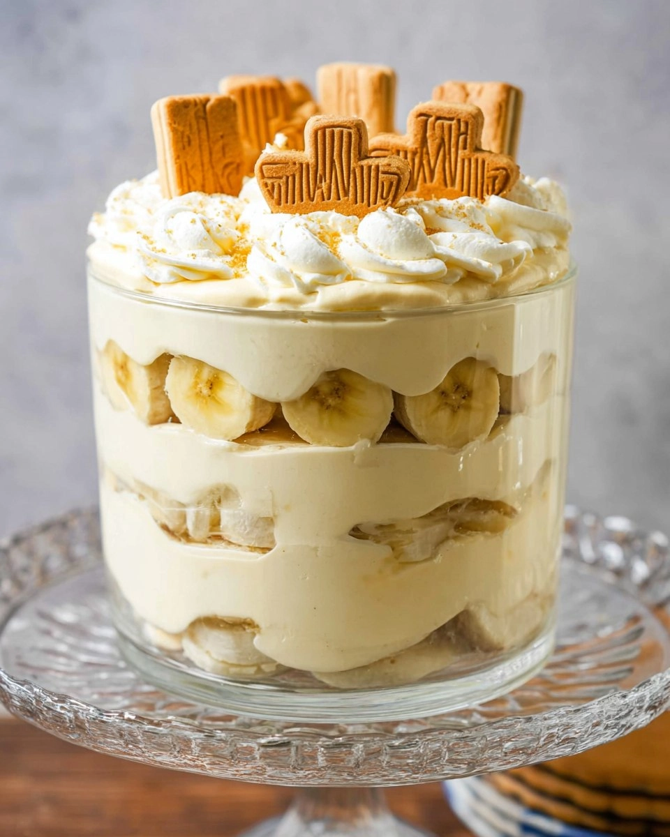 Banana Pudding with Chessmen Cookies