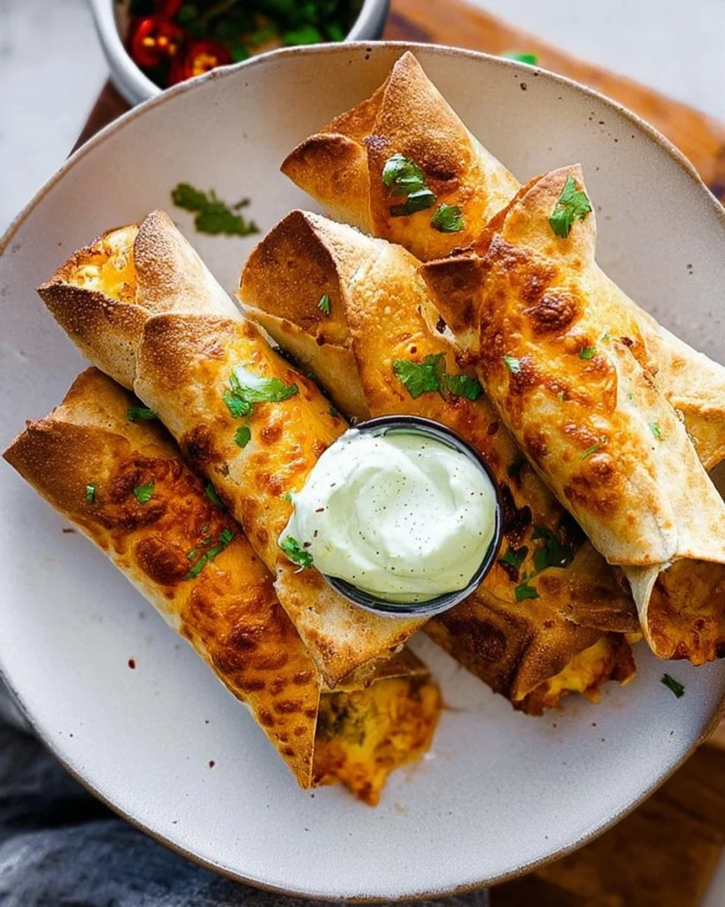 Cheesy-Chicken-Taquitos-Recipe