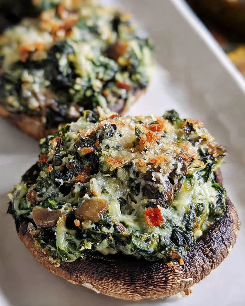 Cheesy-Spinach-Stuffed-Portobello-Mushrooms-Recipe