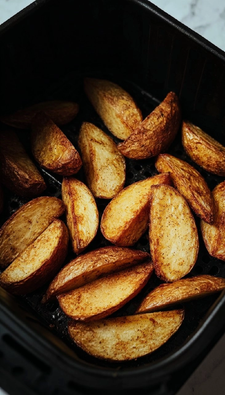 Crispy Air Fryer Potato Wedges No Soak Option