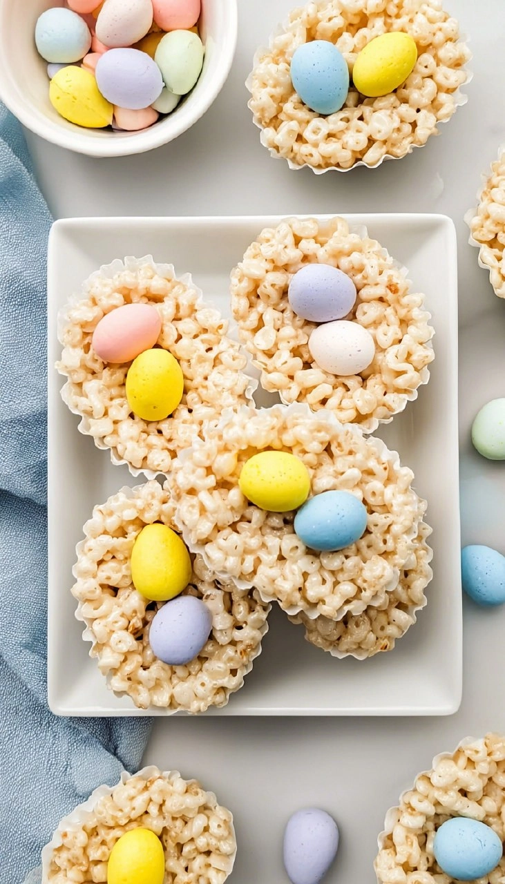 Easter Nests with Rice Krispies