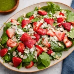 Strawberry Almond Salad with Spinach and Feta 74 Strawberry-Almond-Salad-with-Spinach-and-Feta-Recipe
