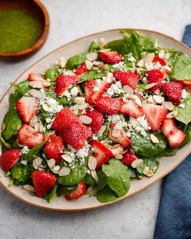 Strawberry-Almond-Salad-with-Spinach-and-Feta-Recipe