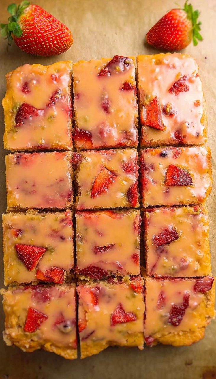 Strawberry Lemon Blondies 99 Strawberry Lemon Blondies