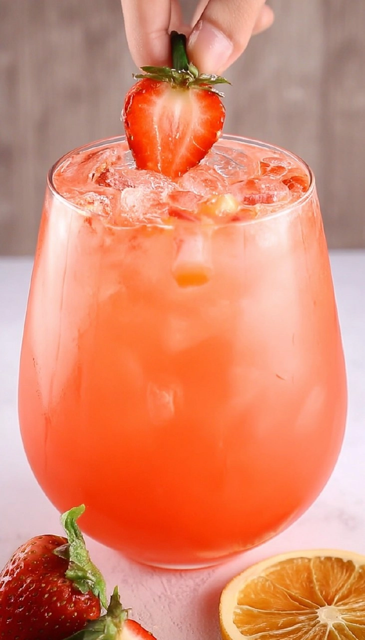 Strawberry Rhubarb Mocktail 69 Strawberry Rhubarb Mocktail