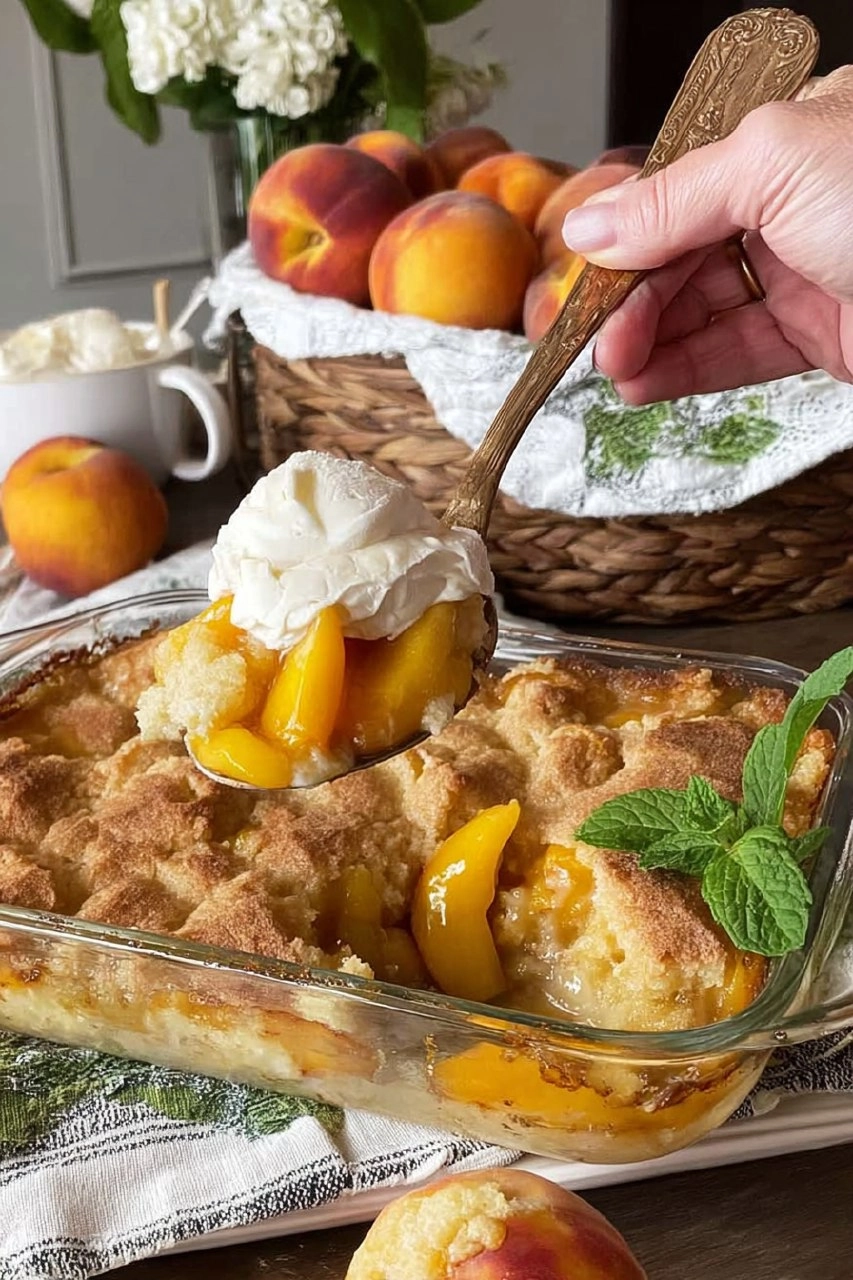 Lazy Man's Peach Cobbler